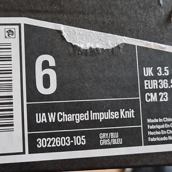 Under Armour Charged Impulse Knit Running Shoes Size 6 NWB - Picture 8 of 11